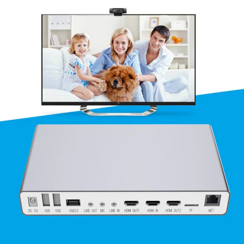 

Android 9.0 Split Video Conference Host For HD 1080P Video Camera All-in-one Dual-screen Display 2.4G/5G Wifi Bluetooth 4.0 4K