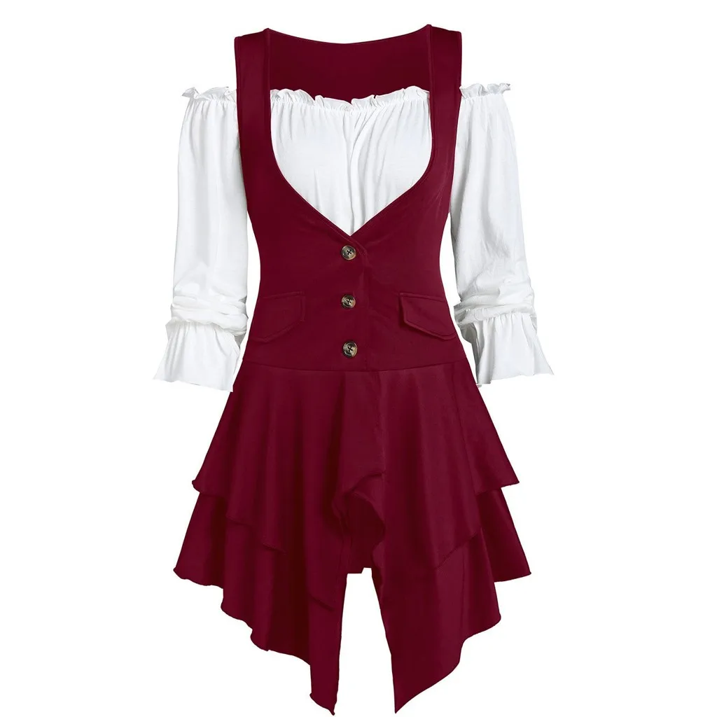 Женская рубашка комплект из двух предметов с пальто и пуговицами вечерние