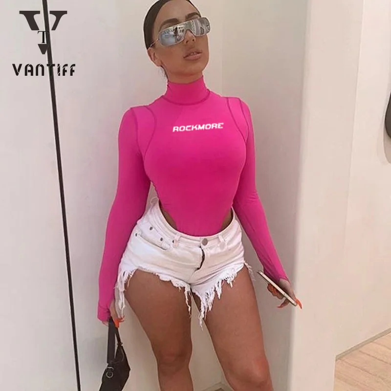 

Sexy Knitted Clothing Fashion Streetwear Female One-piece Women High Collar Tight and Slim Bottoming Shirt Women's Long Sleeves
