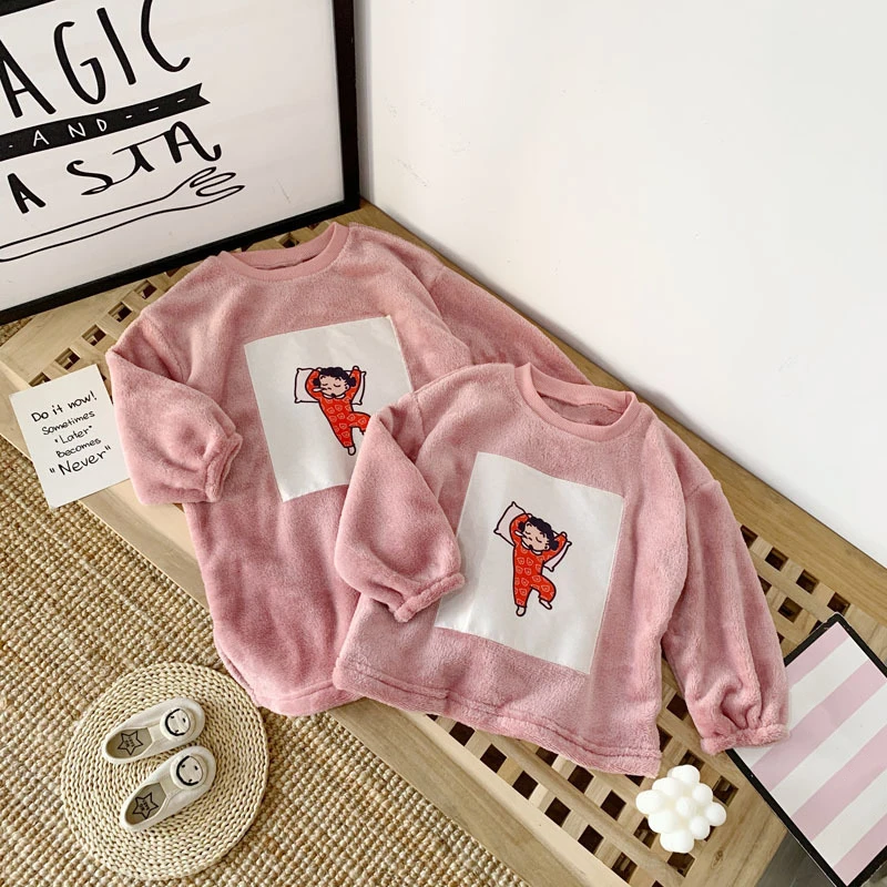 Детская Фланелевая пижама chifuna теплая зимняя Пижама для девочек с мультяшным