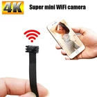 HD 4K портативная IP Wi-Fi мини-камера ночного видения Удаленный просмотр P2P Беспроводная мини веб-камера портативная видеокамера с поддержкой 128g