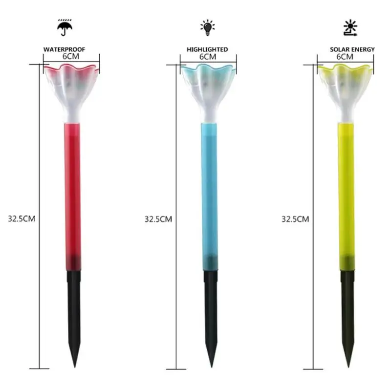 Солнечный светодиодный водонепроницаемый IP65 лужайка цветок лампа наушник