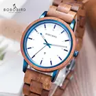 Часы montre homme BOBO BIRD, 40 мм, деревянные часы для мужчин и женщин, Роскошные Кварцевые наручные часы с отображением даты, Подарок на годовщину, с логотипом на заказ