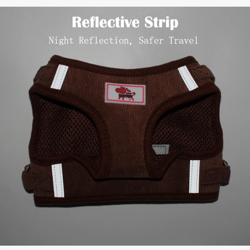 Сетчатая шлейка-жилет для домашних животных светоотражающая полоска дышащие