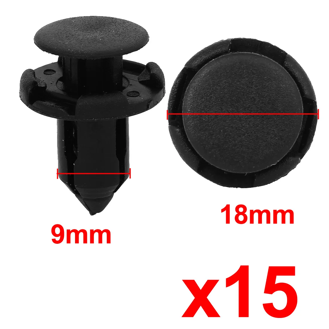 Черная отделка для двери бампера автомобиля пластиковая заклепка зажим с