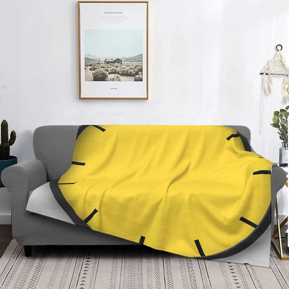 

Manta amarilla a cuadros para cama, cobertor Heat mico para cama