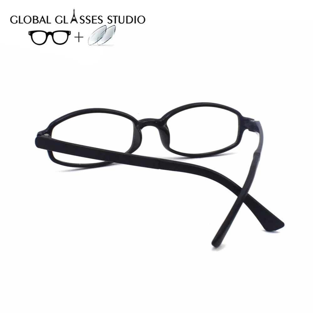 

Classic Design Flexible Material Oval Lens Plastic Titanium Frame Men Black Color Myopia Prescription Eyewear YX16