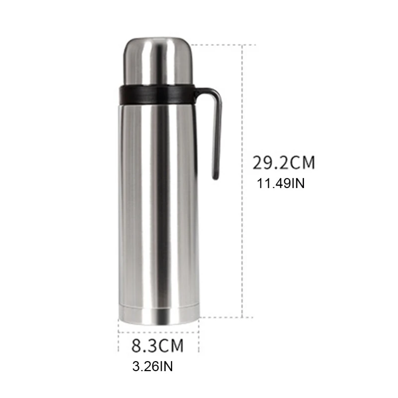 

Double-layer Stainless Steel Coffee Thermos Bpa-free Keeps Cold and Hot Temp Large Capacity 1L for Outdoor or Indoor Use