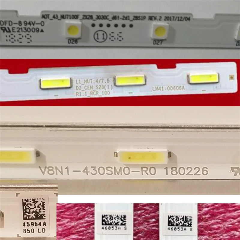 ТВ лампы светодиодные полосы подсветки для Samsung UE43NU7479U UE43NU7500S UE43NU7500U UE43NU7502U 43 &quotHD
