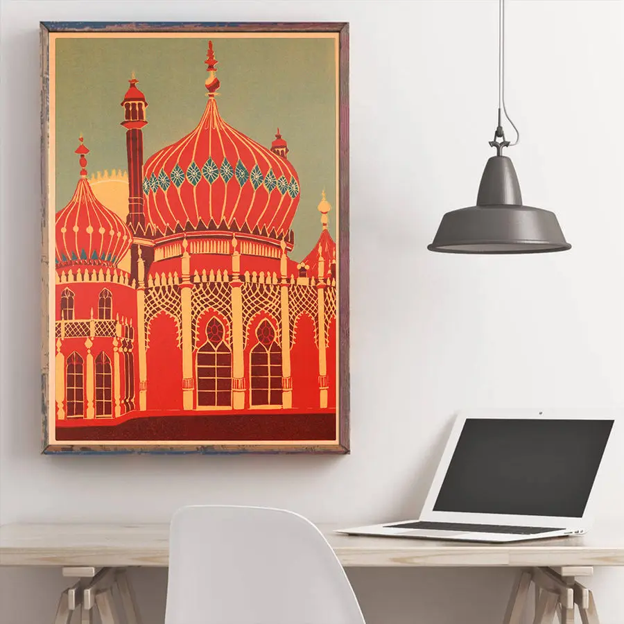 Городской дорожный постер винтажная ретро печать крафт настенная бумажная