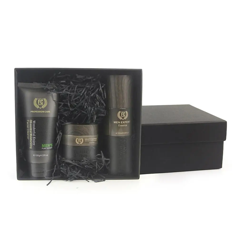 

3Pcs/Set Men Brightening Skin Care Set Cleanser & Toner & Lotion Moisturizing Anti Aging Smooth Daily Facial Skin Care For Man