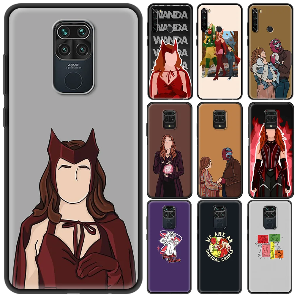 

Luxury Coque for Redmi Note 10 Note 9 8 7 9T 8T 9S Pro 7A 8A 9 9A 9C K40 Pro Plus Silicon Phone Case Cartoon Wandavisions