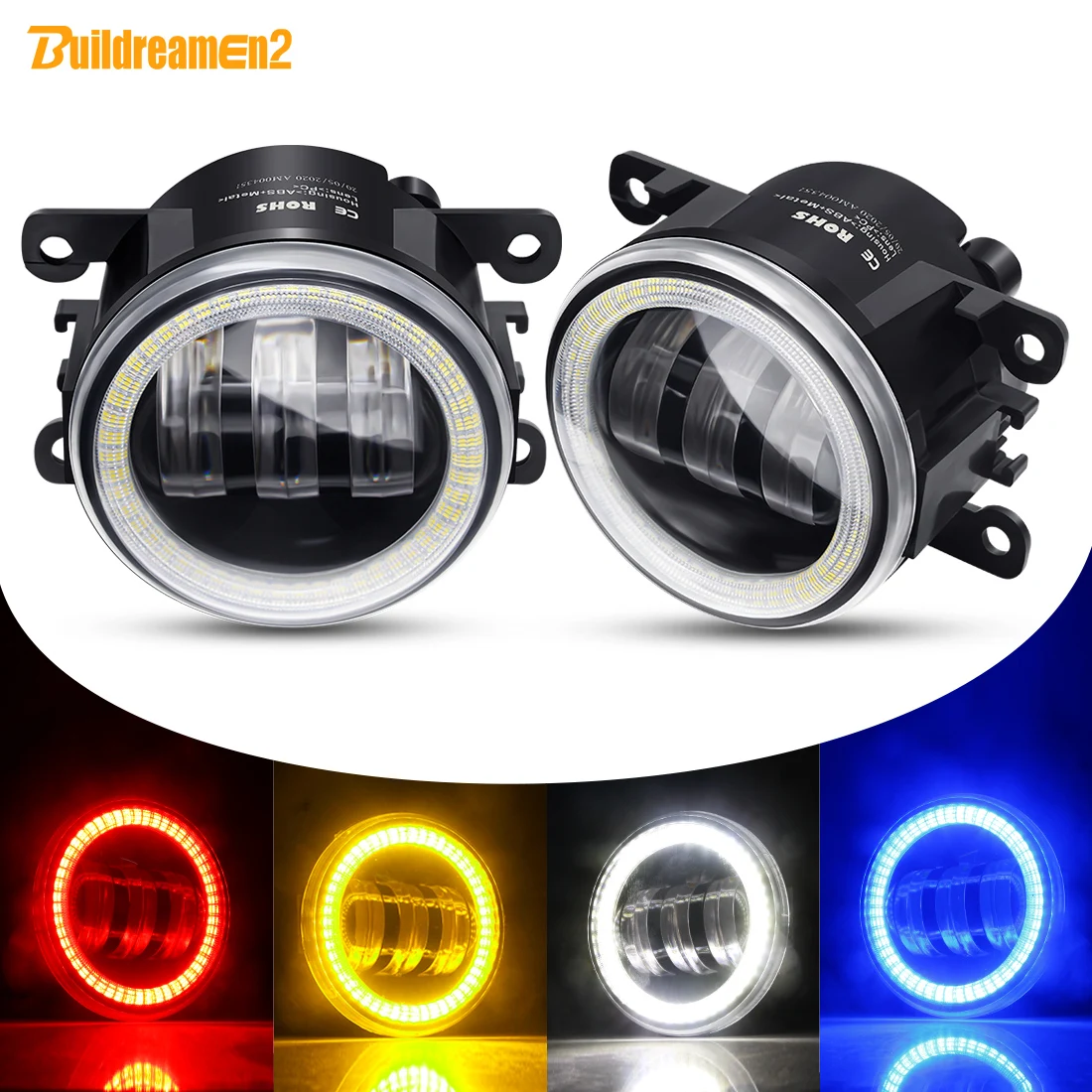 

2 X Angel Eye Fog Light For Mitsubishi Outlander Pajero L200 Colt Endeavor Galant Lancer Car LED Lens DRL Fog Driving Lamp H11
