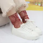 Новинка, кружевные женские носки, ультратонкие чулки с японским ворсом, новые весенне-летние женские чулки, чулки в сеточку, сексуальные чулки