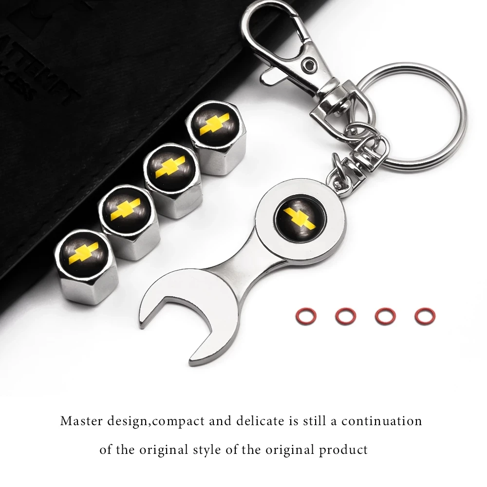 

4Pcs Badge Car Mini Wrench Keychain Knurling Style Wheel Tire Valve Tyre Caps For Chevrolet Tahoe Captiva Cruze Aveo Lacetti Tra