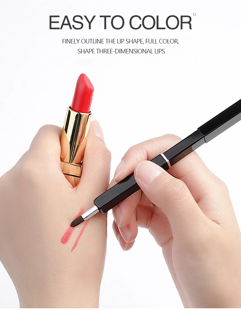 Бренд Zoreya черная выдвижная кисть для губ синтетические инструменты волос и