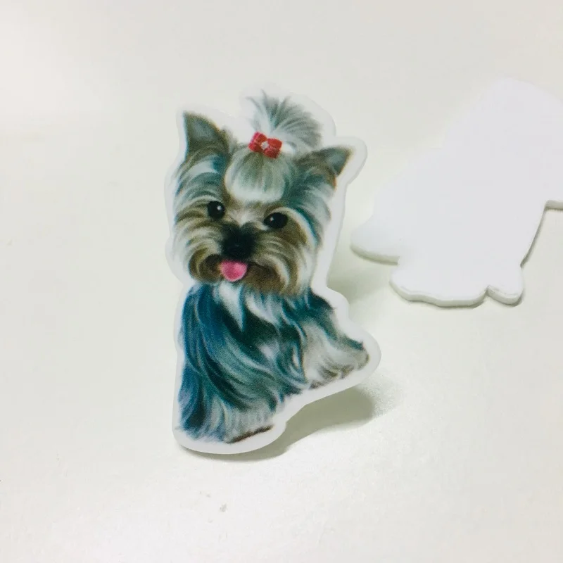 10 шт./лот милая собака плоский задник планарная смола сделай сам полимерные