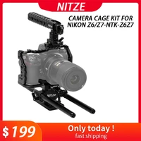 nitze camera cage kit for nikon z6z7 ntk z6z7 with hdmi cable clamphandlelens adapter supportbaseplate and rods