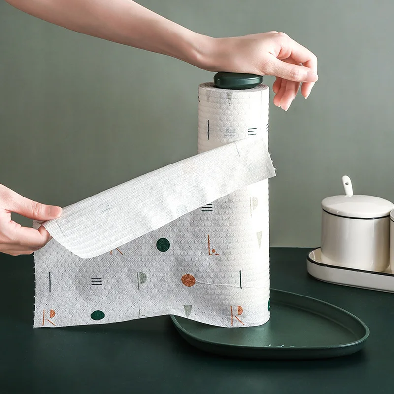 

Nordic Style ABS Push Type Paper Towel Holder Storage Rack with Tray Home Storage Organizer Kitchen Tool for Paper Towel Snacks