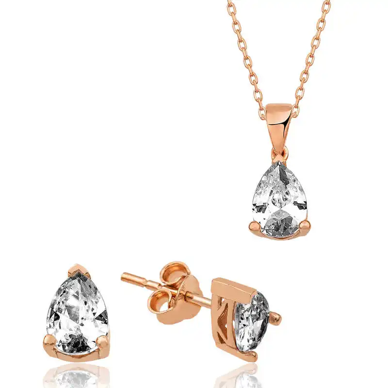

Серебряная роза Silverlina, набор камней с двойным камнем