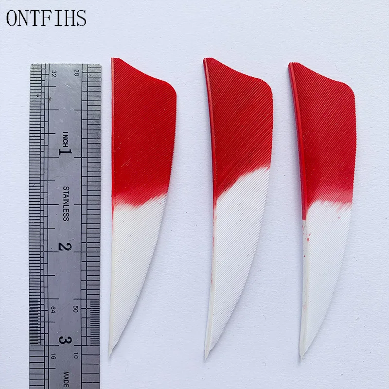 50 шт ONTFIHS Новые 3 &quotстрельба из лука Fletches Shiled Cut индейка перо стрелы аксессуары