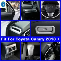 pillar a steering wheel air ac gear shift knob lights control panel cover trim for toyota camry 2018 2022 matte interior refit