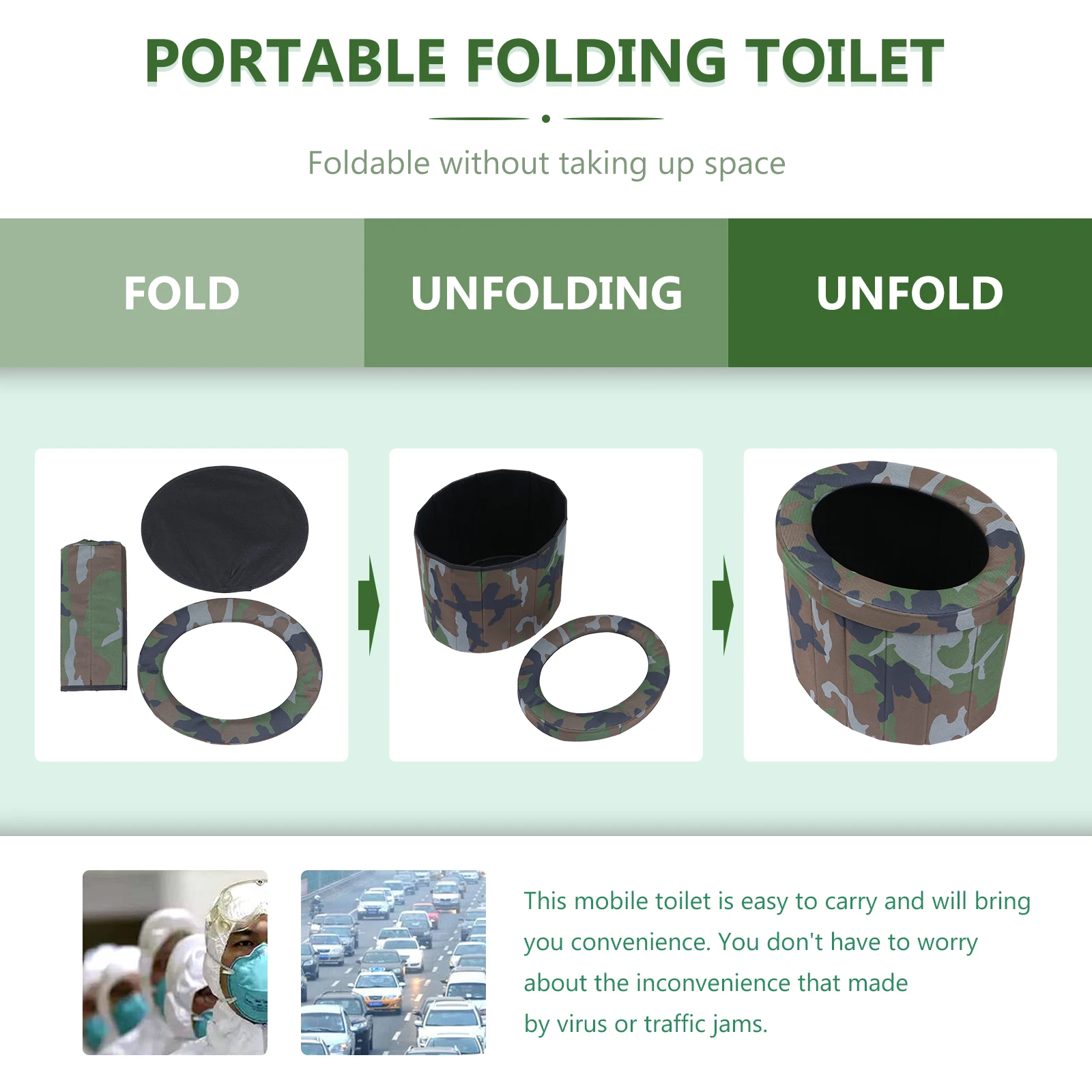 

1pc Durable Portable Creative Travel Toilet Foldable Toilet Travel Potty for Travel Outdoor
