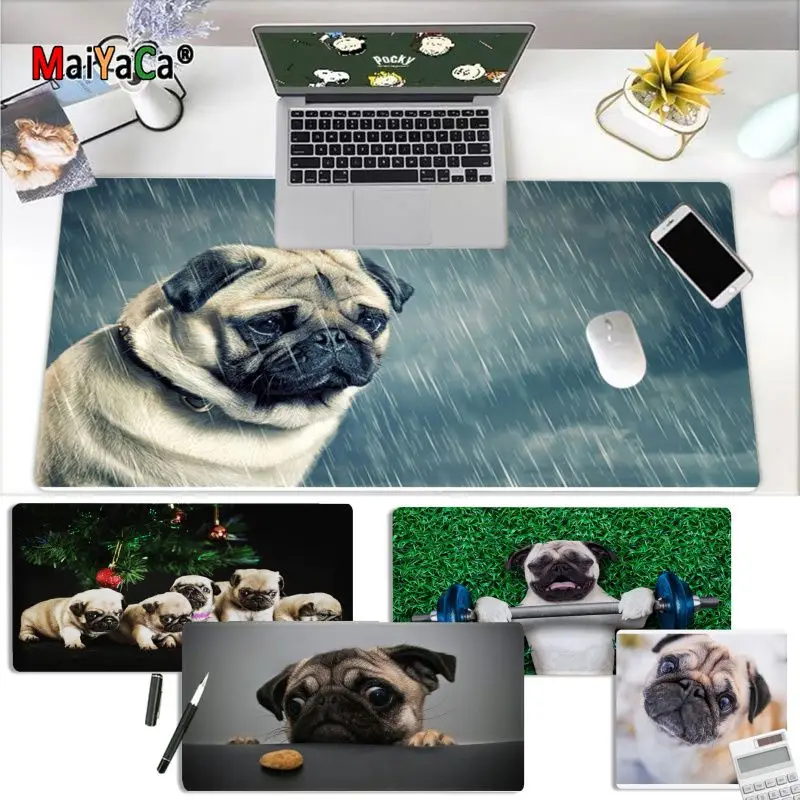 

MaiYaCa Non Slip PC Funny Animals Pug Durable Rubber Mouse Mat Pad Free Shipping Large Mouse Pad Keyboards Mat