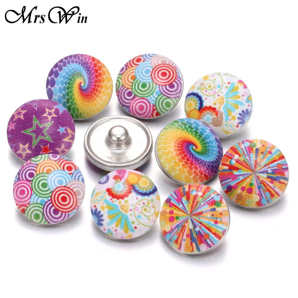 10 шт./лот новые пуговицы застежки ювелирные изделия Разноцветные цветы