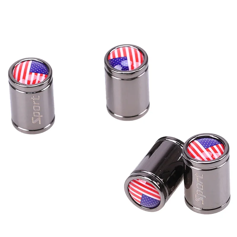 Универсальные колпачки на клапан для автомобильных шин 4 шт./компл. черный 7