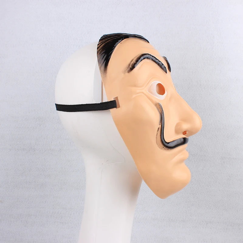 

Wholesale 30 PCS Halloween Cosplay Costume La Casa De Papel Face Mask Salvador Dali Cosplay Movie Mask Realistic Party Mask