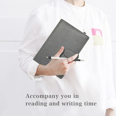 gray A6 Папка с кольцевым механизмом с рисунком дракона, спиральная записная книжка для офиса, бизнес-дела, высококачественная, для встреч, 6 отверстий, дневник, модный планировщик, Bujo - Цвет: gray A6
