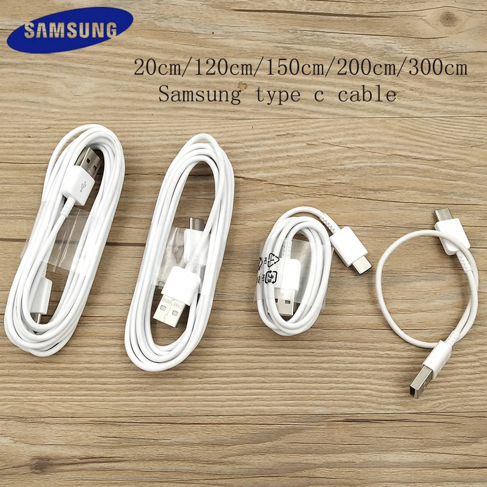 Оригинальный кабель Samsung type c 20 см/120 см/150 см/200 см/300 см USB 3 1 для передачи данных Galaxy