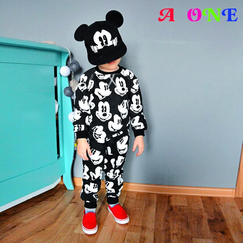 Одежда для маленьких девочек осенне-Весенняя модная толстовка с рисунком Минни и