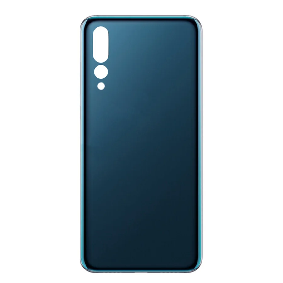 Для huawei P20 Pro Задняя стеклянная крышка батареи задняя дверь Корпус чехол панель для huawei P20 Pro Задняя стеклянная крышка с объективом камеры - Цвет: Blue No Lens