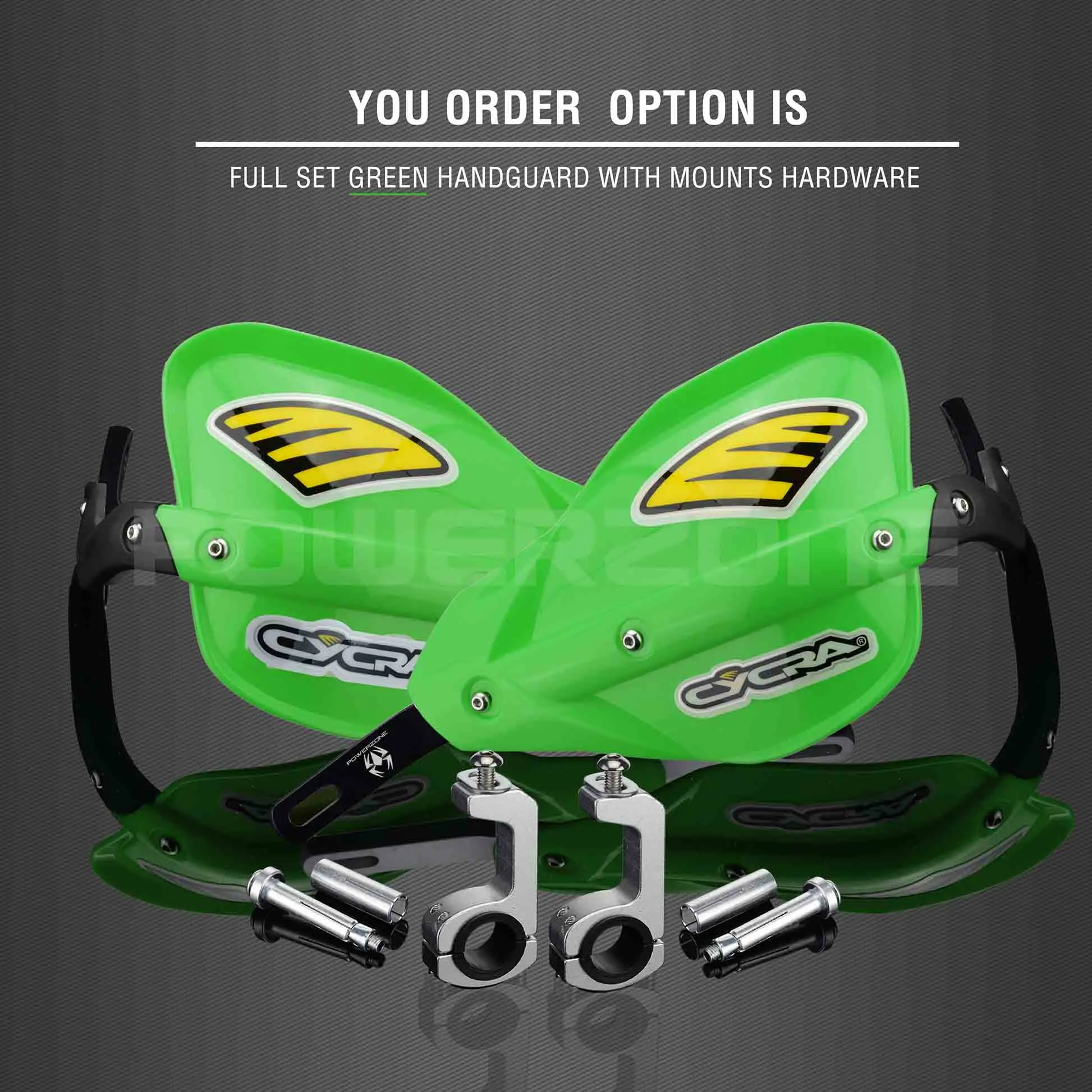 Full set Green Powerzone Probend рукавицы для Honda KTM ADV EXC EnduroHusqvarna TE CRF WRF DRZ KLX Мотоцикл Байк ATV руль - Цвет: Full set Green