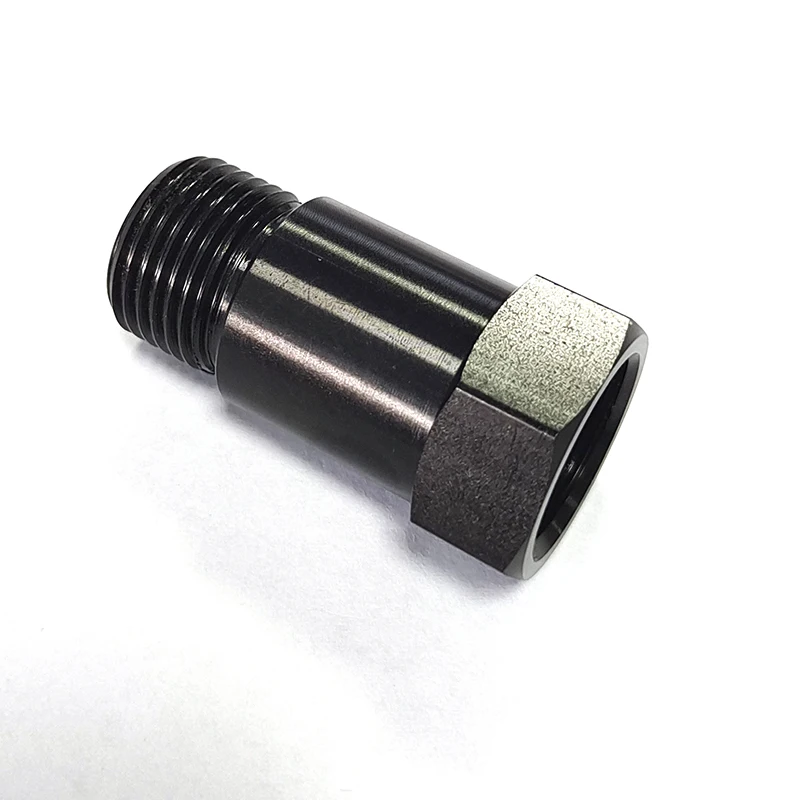 

2PCS Universal Black 43mm O2 Oxygen Sensor Connector Spacer Adapter Isolator Angled Extender Car Accessiesor