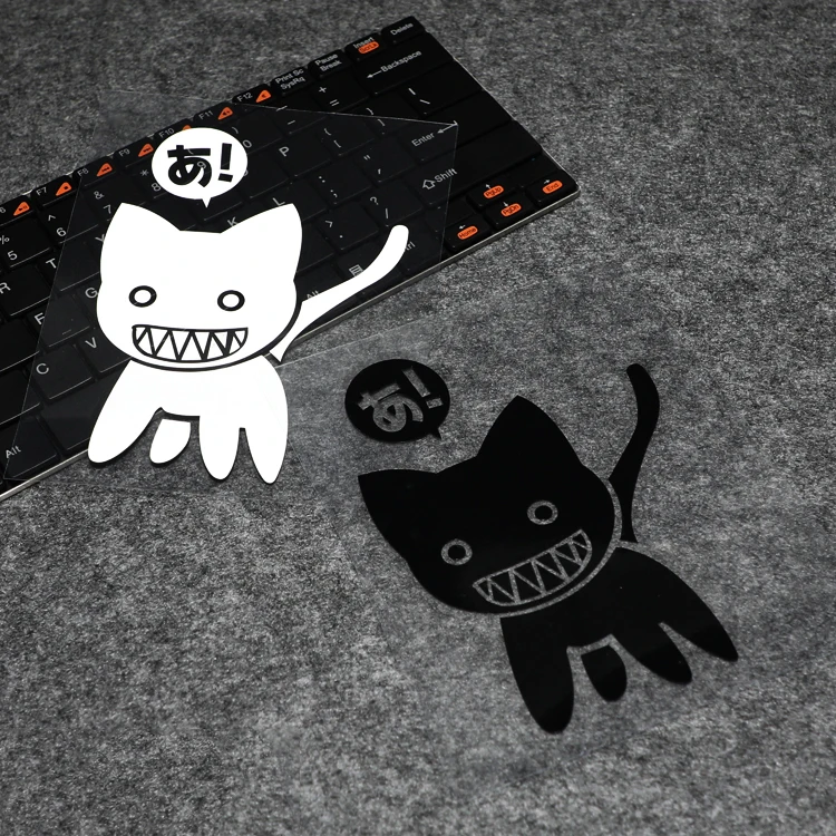 

GalonDecoG025 10,5x15 см милые черно-белые Мультяшные кошки водонепроницаемые наклейки на боковое окно автомобиля s и наклейки на багажник автомобил...