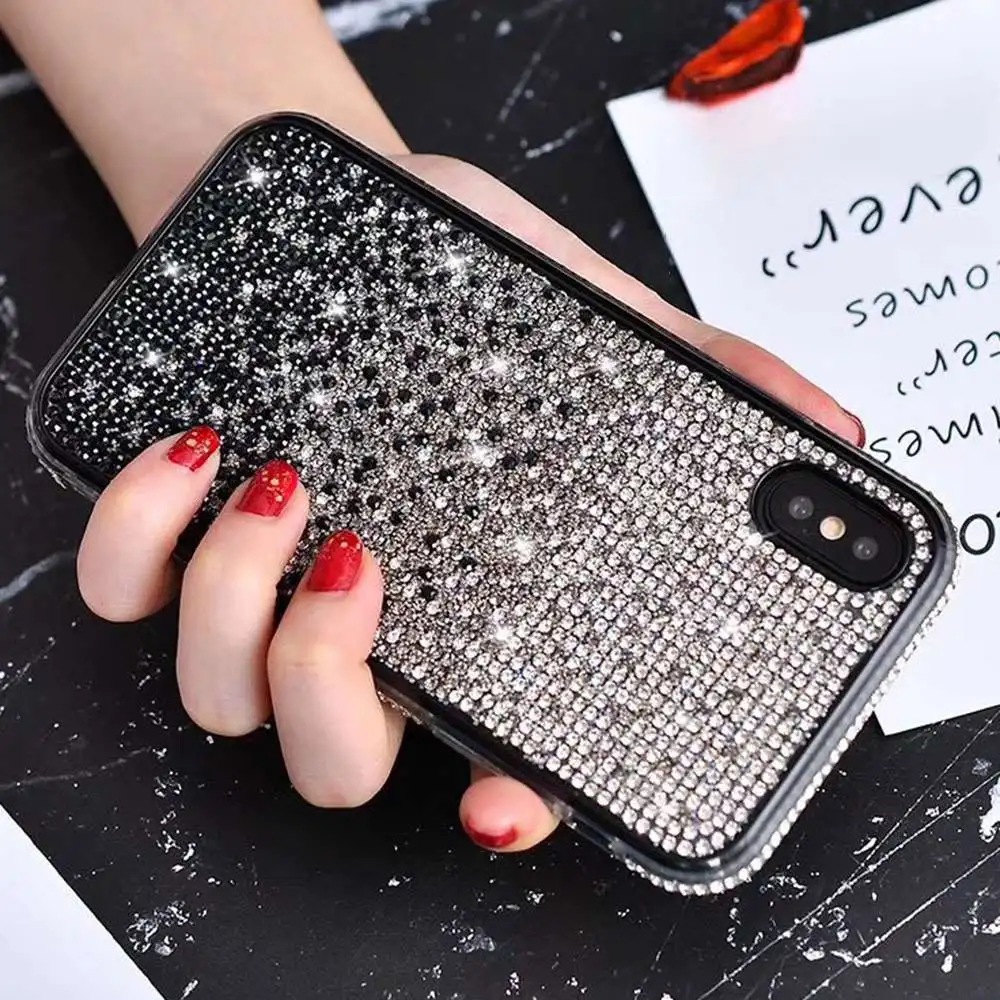 KISSCASE чехол со стразами и блестками для iPhone XR XS X max 7 8 уникальный дизайн роскошь