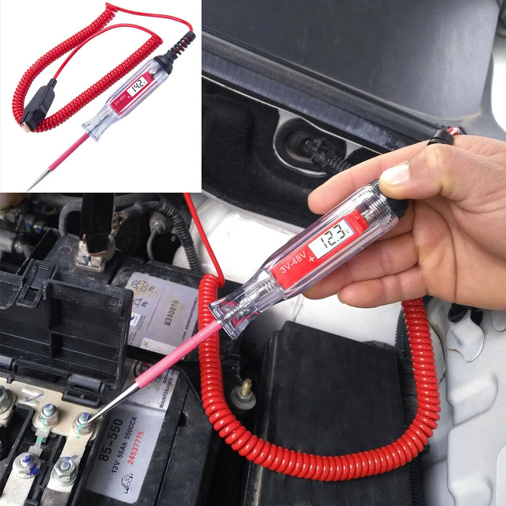 

Digital Electric Circuit Tester with LCD Display Light Car Trailer Automotive Power Probe