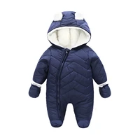 winter baby clothes thicken and velvet hooded to keep warm bodysuit baby toddler snow suit