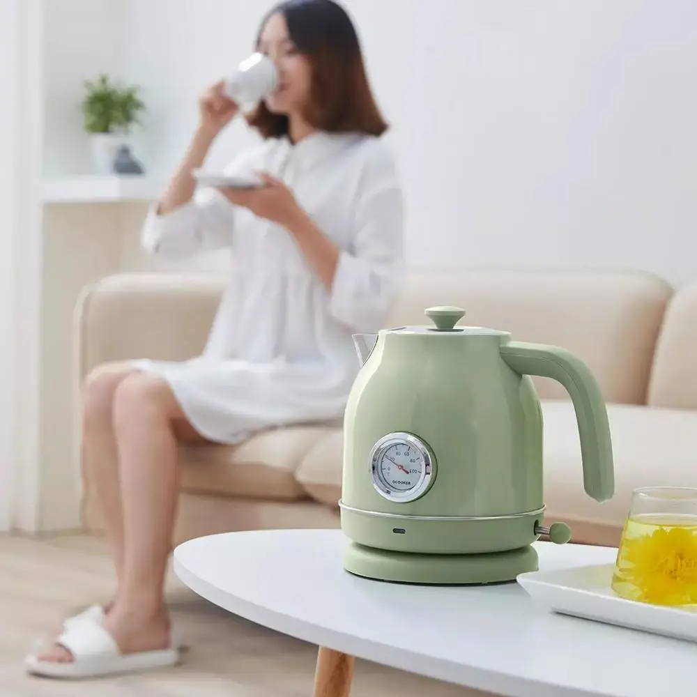 

Электрический чайник YOUPIN Qcooker в стиле ретро с контролем температуры, большой объем л, с часами