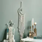 Луна Звезда ручной работы гобелен макраме настенный богемный украшения для дома текстура ткани гобелен Декор на День Благодарения INS