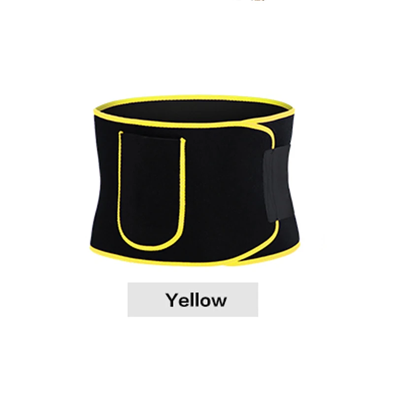 yellow sweat belt Универсальный фитнес для взрослых спортивный пояс Поддержка упражнения для похудения формирующий ремень тренажерный зал тренировка Талия Триммер пояс для похудения - Цвет: yellow sweat belt