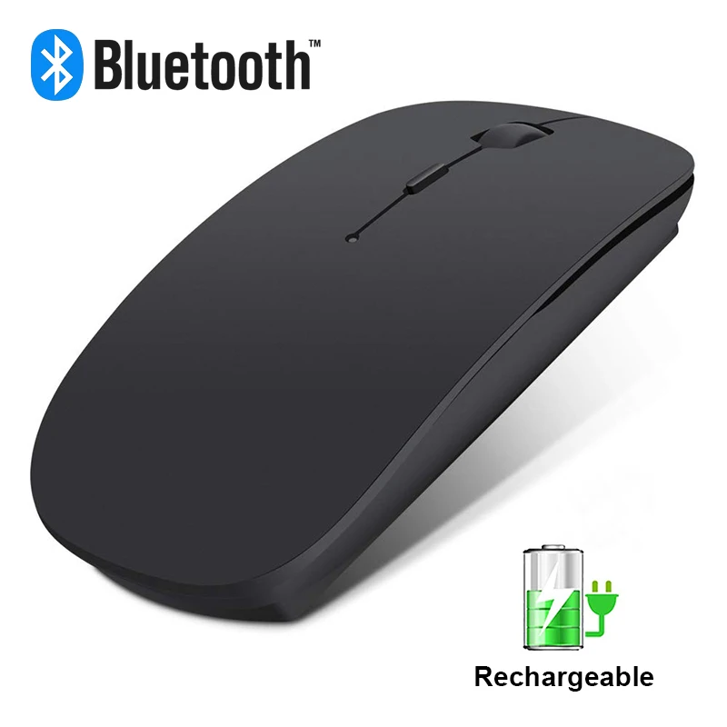 Беспроводной Мышь Bluetooth бесшумный компьютер Перезаряжаемые USB мышь Эргономичный