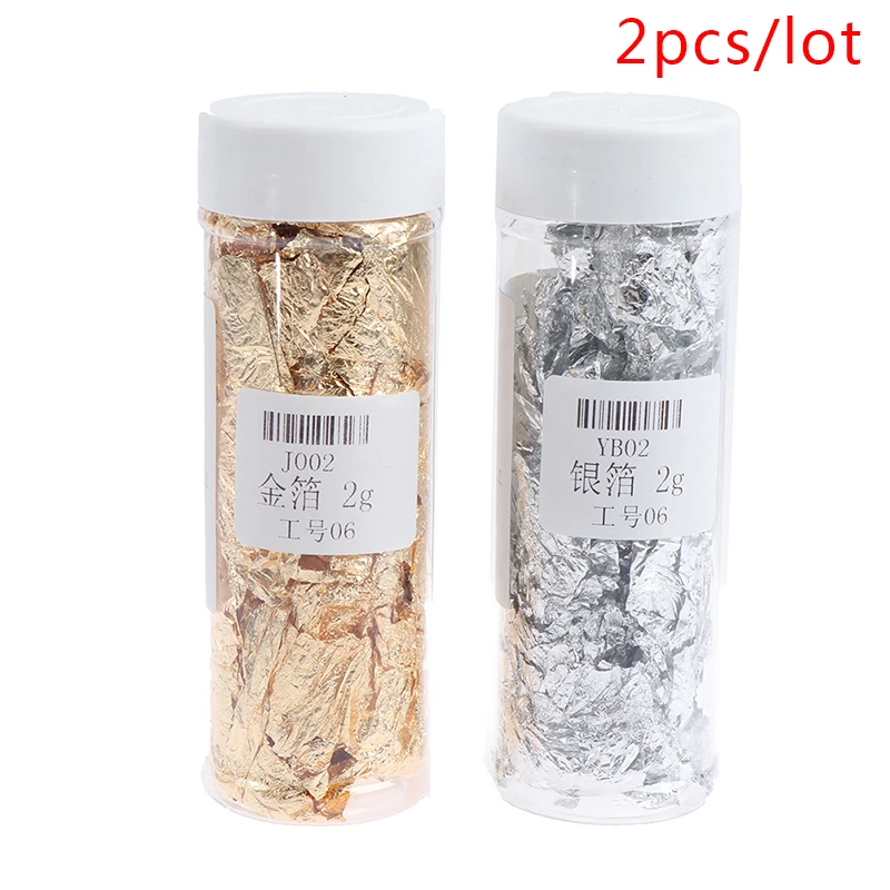 

2Pcs Shiny Gold Leaf Flake Luxury Resin Art Decoration Handicrafts Gilding Decoration Jewelry Making Supplies