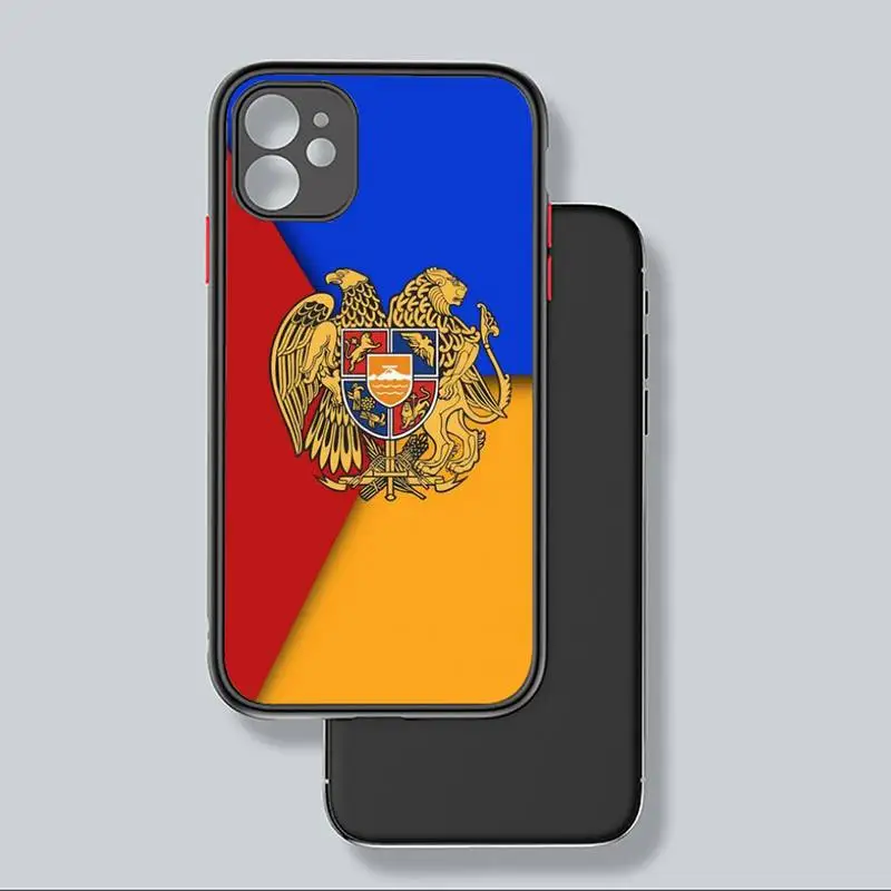 

Armenia Armenians Flag Phone Case For iphone 12 11 8 7 plus mini x xs xr pro max matte transparent cover