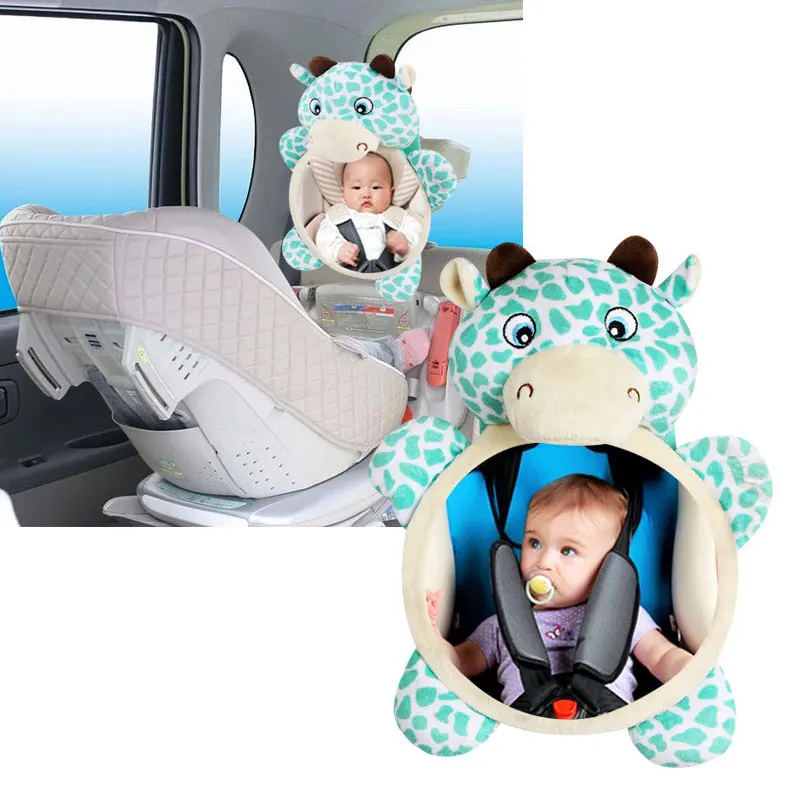 Espejo de observaci&oacute;n para asiento inverso de beb&eacute; con dise&ntilde;o de jirafa, retrovisor auxiliar para Carro de beb&eacute;, espejo de monitoreo de seguridad para ni&ntilde;os-0