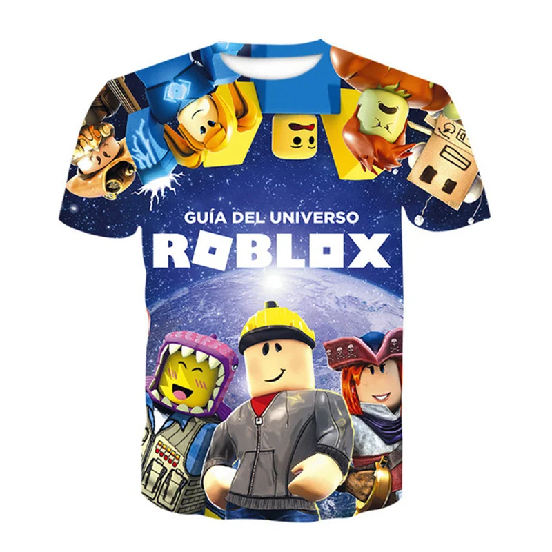 Детская одежда 3D Robloxing летняя популярная игра супер крутая мультяшная футболка