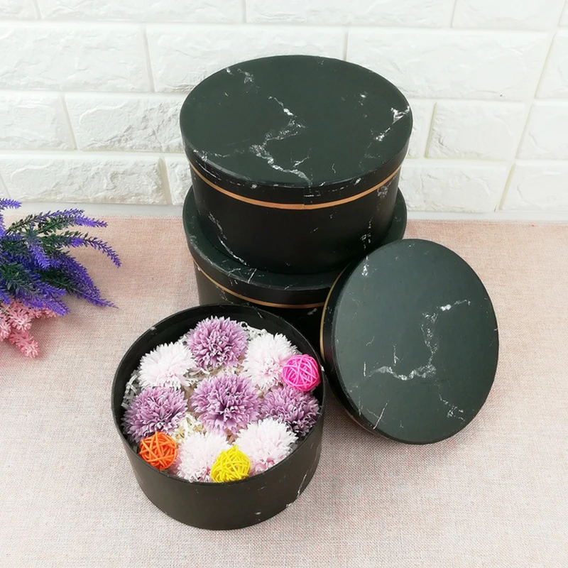 3 шт./компл. коробки для шляп с рисунком круглая коробка конфет Подарочная